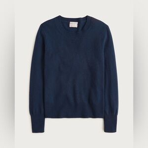 NEW J CREW Cashmere Classic-Fit Crewneck Sweater- Navy (Size XS)